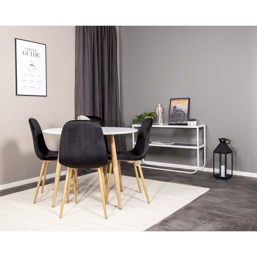 Rocker Wit/Gerookt Glas Sidetable W110 cm Rocker Wit/Gerookt Glas Sidetable W110 cm