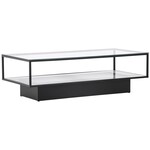 Hjem Interiors Maglehem Glas/Zwart Salontafel 130x60 cm Hjem Interiors Maglehem Glas/Zwart Salontafel 130x60 cm