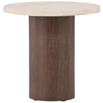 Hjem Interiors Megg Travertijn/Mocha Bijzettafel Rond Ø50 cm Hjem Interiors Megg Travertijn/Mocha Bijzettafel Rond Ø50 cm