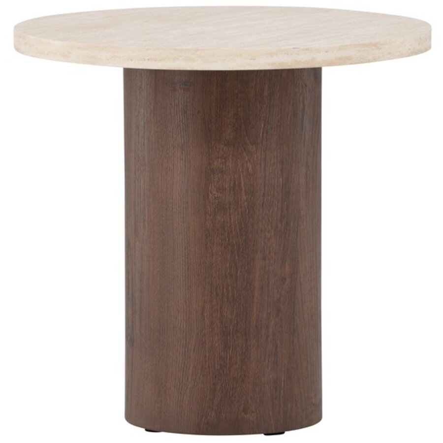 Megg Travertijn/Mocha Bijzettafel Rond Ø50 cm Megg Travertijn/Mocha Bijzettafel Rond Ø50 cm