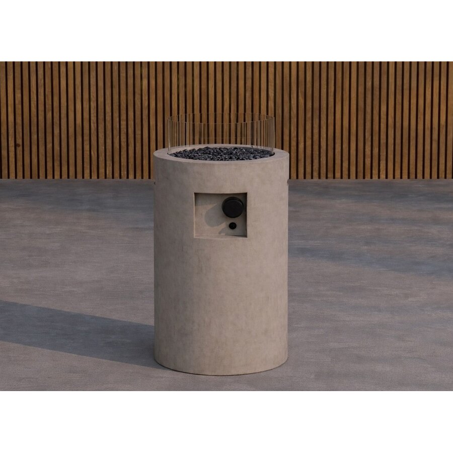 Kea Cilindrische Tuinhaard op Gas Cementlook Kea Cilindrische Tuinhaard op Gas Cementlook