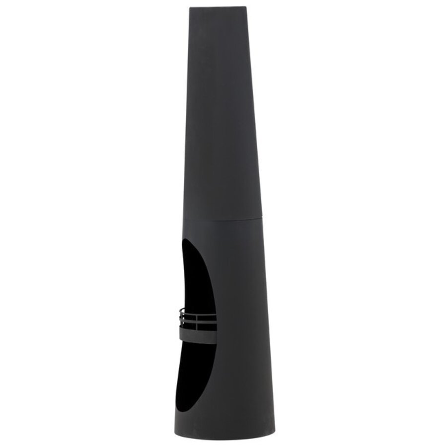 Bastian Terrashaard met Houtopslag Zwart H135 cm Bastian Terrashaard met Houtopslag Zwart H135 cm