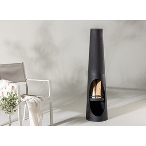 Hjem Interiors Bastian Terrashaard met Houtopslag Zwart H135 cm