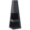 Bastian Terrashaard met Houtopslag Zwart H135 cm Bastian Terrashaard met Houtopslag Zwart H135 cm