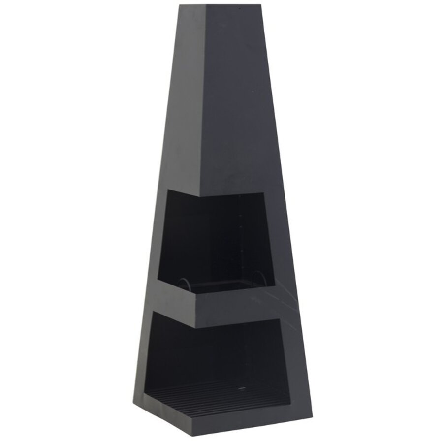 Bastian Terrashaard met Houtopslag Zwart H135 cm Bastian Terrashaard met Houtopslag Zwart H135 cm