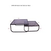 Rocker Wit/Gerookt Glas Salontafel Set Rocker Wit/Gerookt Glas Salontafel Set