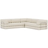 CozyPad Corduroy Ivory Hoekslaapbank CozyPad Corduroy Ivory Hoekslaapbank