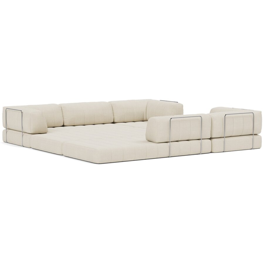 CozyPad Corduroy Ivory Hoekslaapbank CozyPad Corduroy Ivory Hoekslaapbank