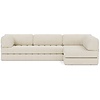 CozyPad Corduroy Ivory L-Vormige Hoekslaapbank CozyPad Corduroy Ivory L-Vormige Hoekslaapbank