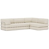 CozyPad Corduroy Ivory L-Vormige Hoekslaapbank CozyPad Corduroy Ivory L-Vormige Hoekslaapbank