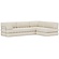 CozyPad Corduroy Ivory L-Vormige Hoekslaapbank CozyPad Corduroy Ivory L-Vormige Hoekslaapbank