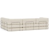 CozyPad Corduroy Ivory L-Vormige Hoekslaapbank CozyPad Corduroy Ivory L-Vormige Hoekslaapbank