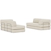 CozyPad Corduroy Ivory L-Vormige Hoekslaapbank CozyPad Corduroy Ivory L-Vormige Hoekslaapbank