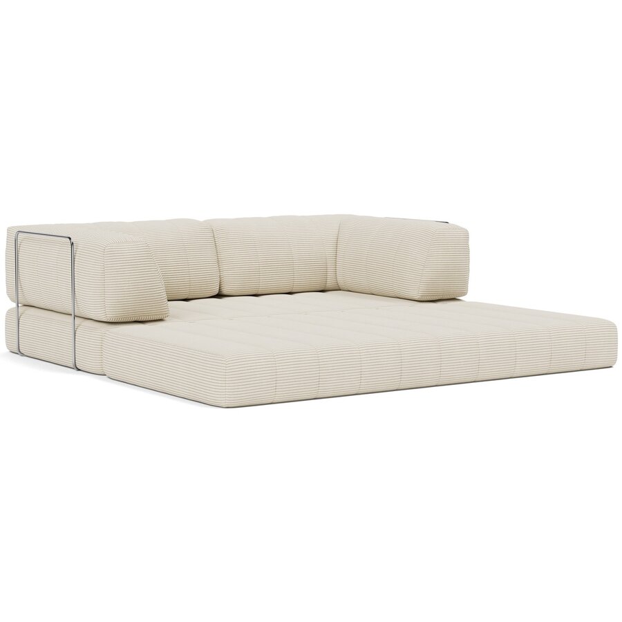 CozyPad Corduroy Ivory Slaapbank met Armleuning CozyPad Corduroy Ivory Slaapbank met Armleuning