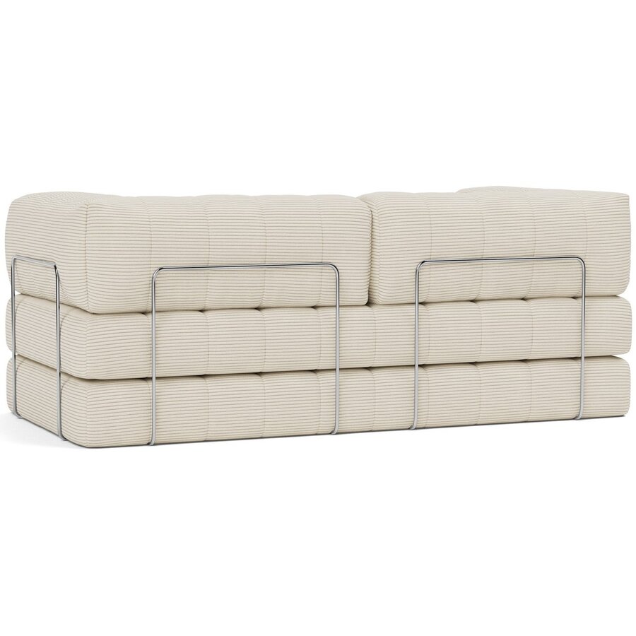 CozyPad Corduroy Ivory Slaapbank met Armleuning CozyPad Corduroy Ivory Slaapbank met Armleuning