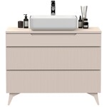 Benvenuto Design Rio Cashmere Wastafel en Onderkast Staand 100 cm Benvenuto Design Rio Cashmere Wastafel en Onderkast Staand 100 cm