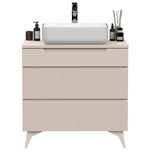 Benvenuto Design Rio Cashmere Wastafel en Onderkast Staand 80 cm Benvenuto Design Rio Cashmere Wastafel en Onderkast Staand 80 cm