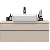 Rio Cashmere Geribd Wastafel en Onderkast Zwevend 100 cm Rio Cashmere Geribd Wastafel en Onderkast Zwevend 100 cm