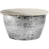 Ephes Trommel Salontafel Marmer/Zilver Ø60 cm Ephes Trommel Salontafel Marmer/Zilver Ø60 cm