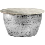 Sky Style Ephes Trommel Salontafel Marmer/Zilver Ø60 cm Sky Style Ephes Trommel Salontafel Marmer/Zilver Ø60 cm
