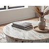 Ephes Trommel Salontafel Marmer/Zilver Ø60 cm Ephes Trommel Salontafel Marmer/Zilver Ø60 cm