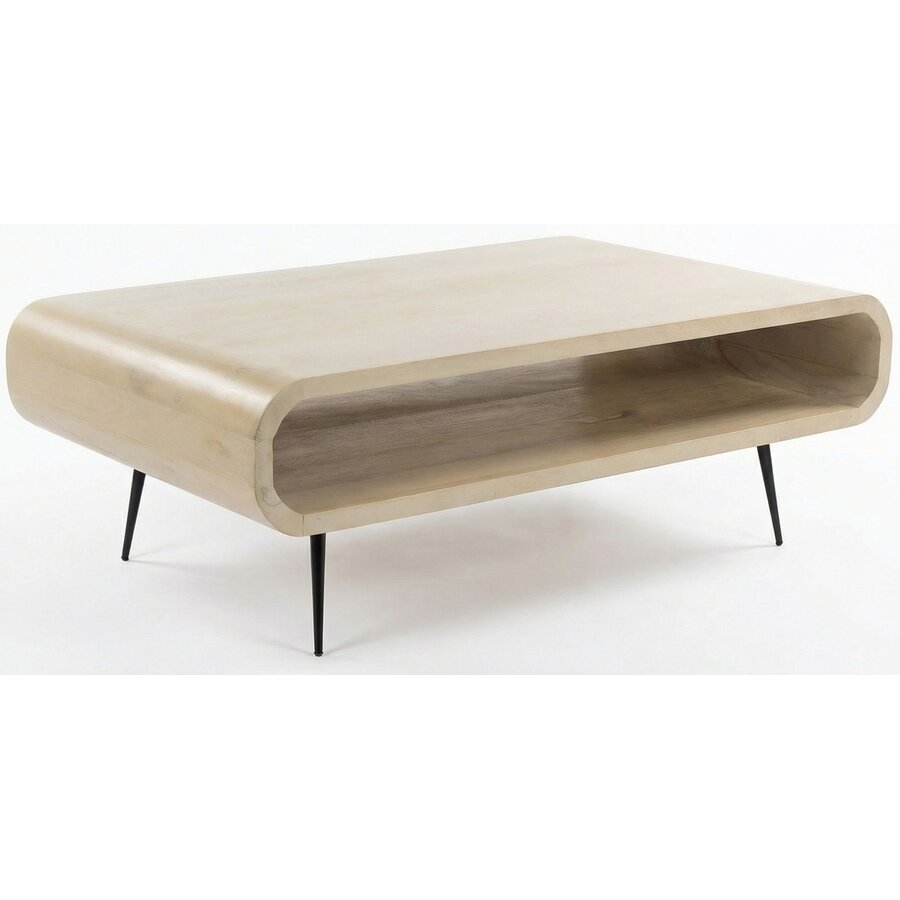 Arlo Mango Houten Salontafel White Wash 90 cm