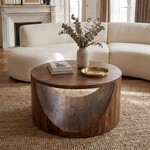 Sky Style Cato Ronde Salontafel Mango Massief Hout Ø60 cm Sky Style Cato Ronde Salontafel Mango Massief Hout Ø60 cm
