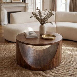 Sky Style Cato Ronde Salontafel Mango Massief Hout Ø60 cm Sky Style Cato Ronde Salontafel Mango Massief Hout Ø60 cm