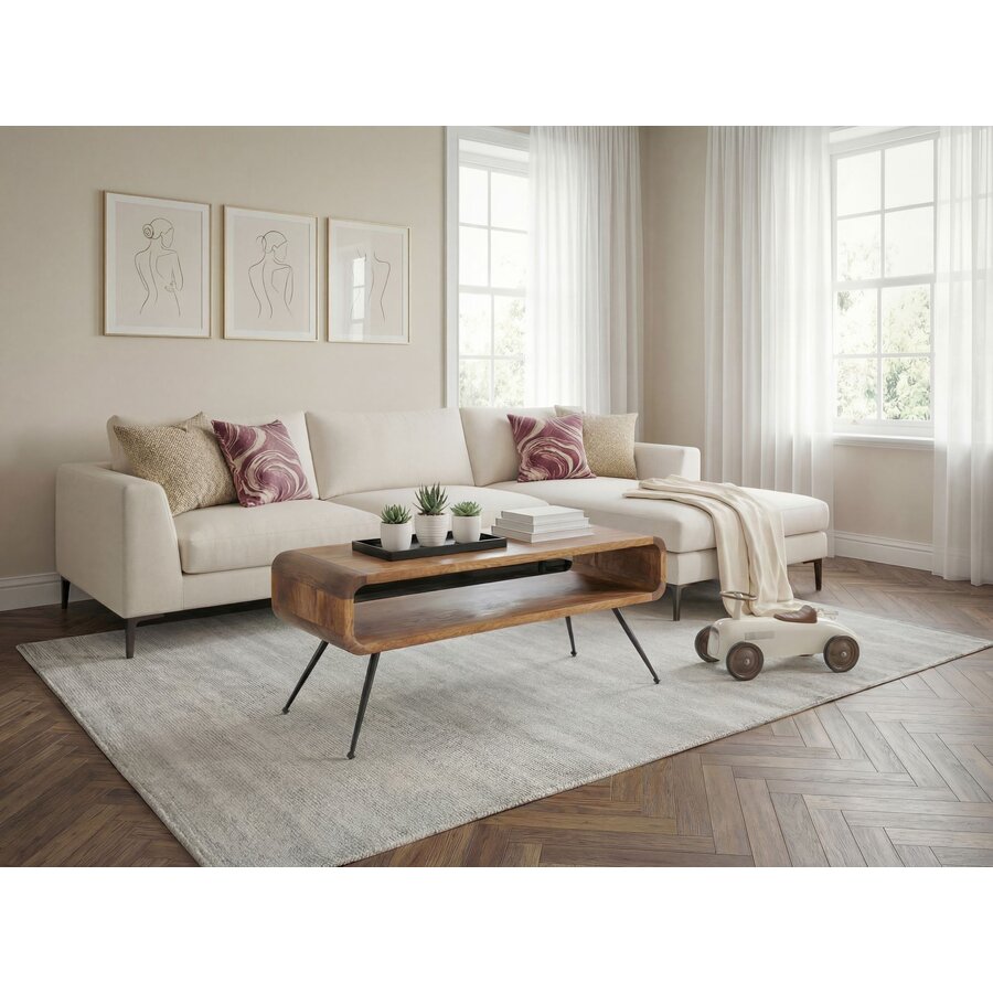Arlen Mango Houten Salontafel Donkerbruin 105 cm