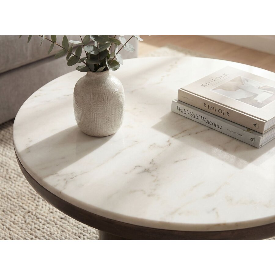 Otis Ronde Salontafel Wit Marmer Ø60 cm