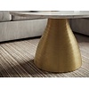 Cleo Luxe Ronde Salontafel Wit Marmer/Goud Ø60 cm