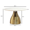 Cleo Luxe Ronde Salontafel Wit Marmer/Goud Ø60 cm