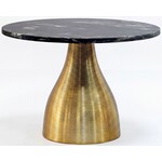 Sky Style Cleo Luxe Ronde Salontafel Zwart Marmer/Goud Ø60 cm Sky Style Cleo Luxe Ronde Salontafel Zwart Marmer/Goud Ø60 cm