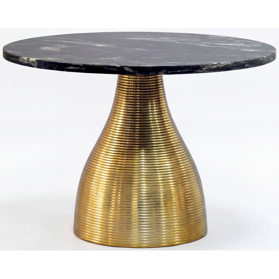 Cleo Luxe Ronde Salontafel Zwart Marmer/Goud Ø60 cm Cleo Luxe Ronde Salontafel Zwart Marmer/Goud Ø60 cm