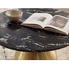Cleo Luxe Ronde Salontafel Zwart Marmer/Goud Ø60 cm Cleo Luxe Ronde Salontafel Zwart Marmer/Goud Ø60 cm
