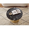 Cleo Luxe Ronde Salontafel Zwart Marmer/Goud Ø60 cm Cleo Luxe Ronde Salontafel Zwart Marmer/Goud Ø60 cm
