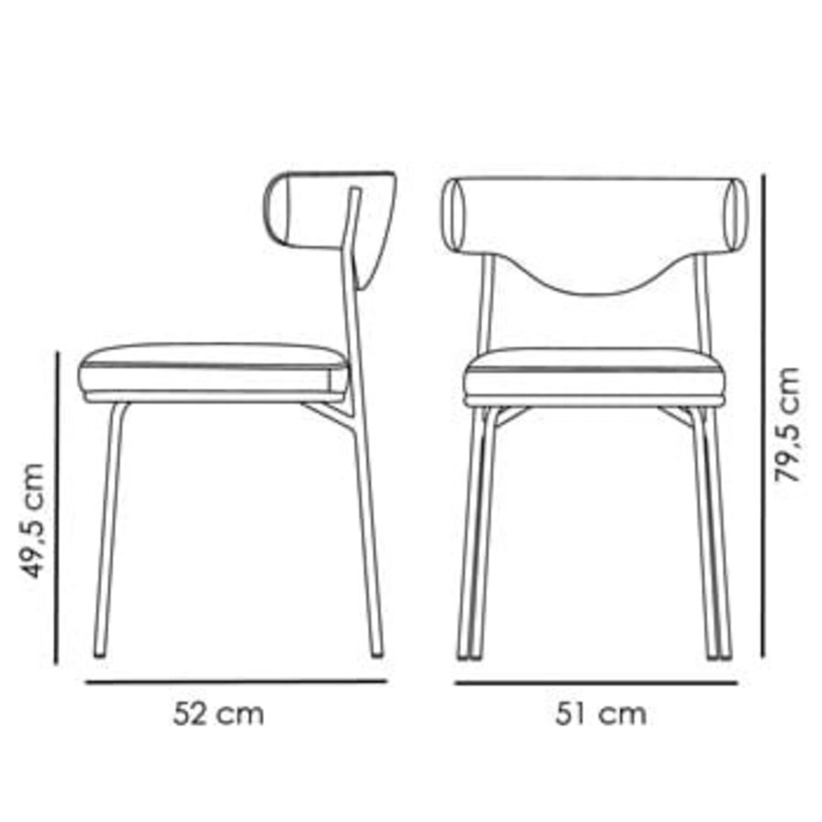 Lobe Eetkamerstoel Olijfgroen Bouclé / Kunstleer Lobe Eetkamerstoel Olijfgroen Bouclé / Kunstleer