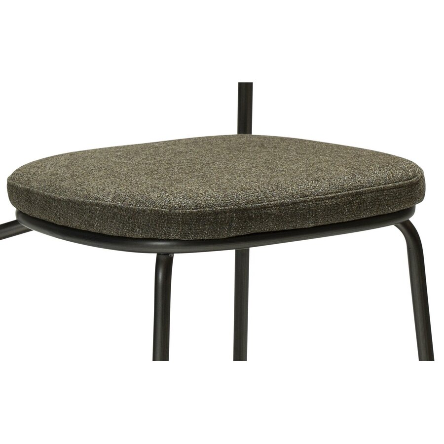 Lobe Eetkamerstoel Olijfgroen Bouclé / Kunstleer Lobe Eetkamerstoel Olijfgroen Bouclé / Kunstleer