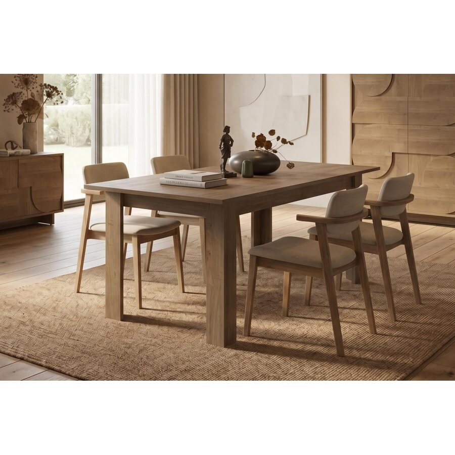 Zen 137+48 cm Mercure Eiken Uitschuifbaar Eettafel