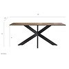 Spider Mercure Eiken Eettafel 180 cm