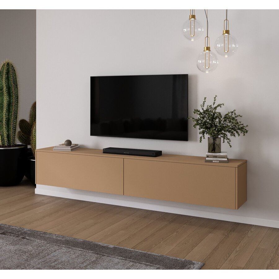 Levana Caramel Beige TV Wandmeubel 243 cm