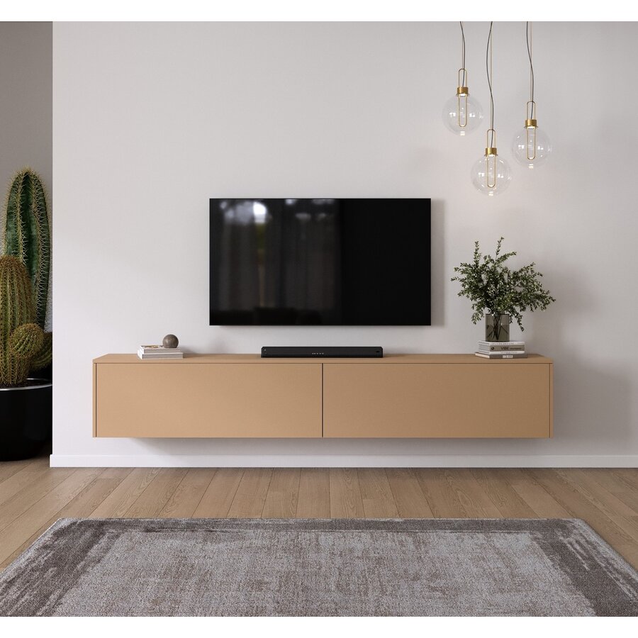 Levana Caramel Beige TV Wandmeubel 243 cm