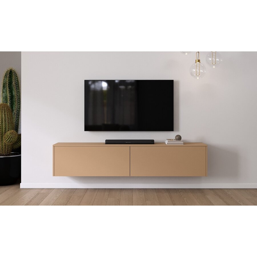 Levana Caramel Beige TV Wandmeubel 203 cm