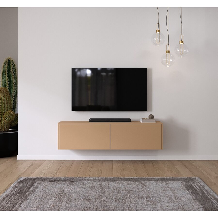 Levana Caramel Beige TV Wandmeubel 163 cm