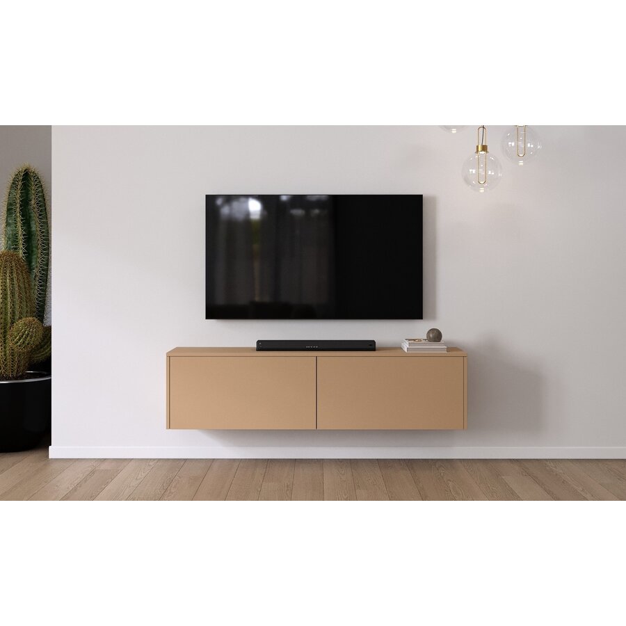 Levana Caramel Beige TV Wandmeubel 163 cm