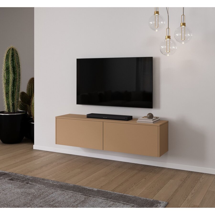 Levana Caramel Beige TV Wandmeubel 163 cm