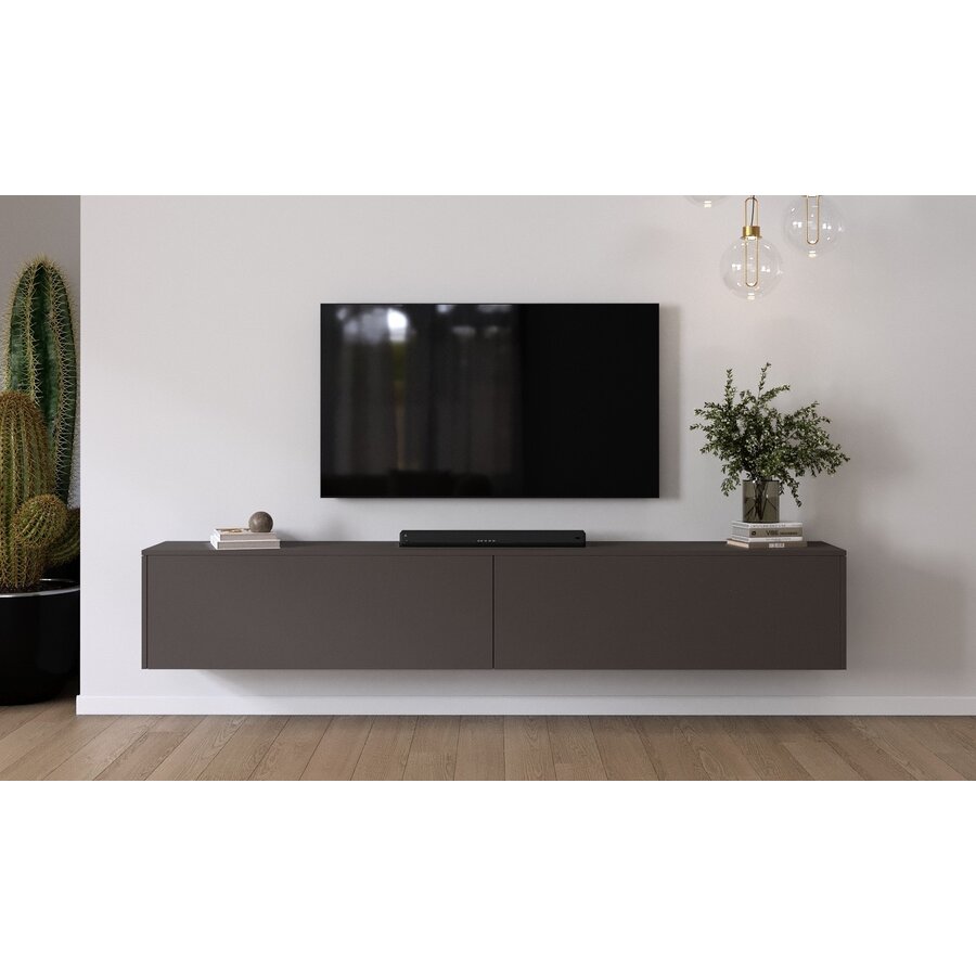Levana Donkerbruin TV Wandmeubel 243 cm