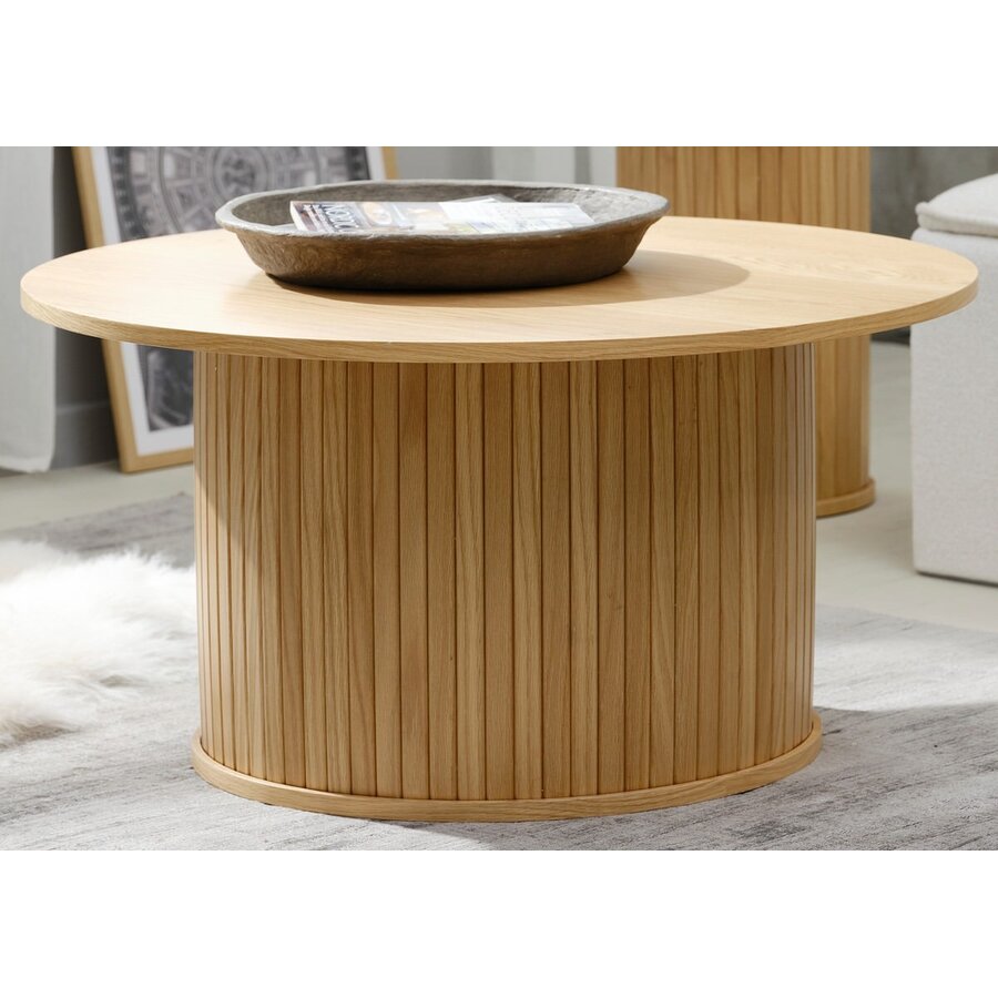 Nola Eiken Salontafel Rond Ø90 cm