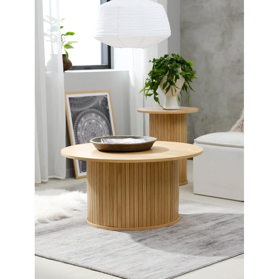 Nola Eiken Bijzettafel Rond Ø50 cm