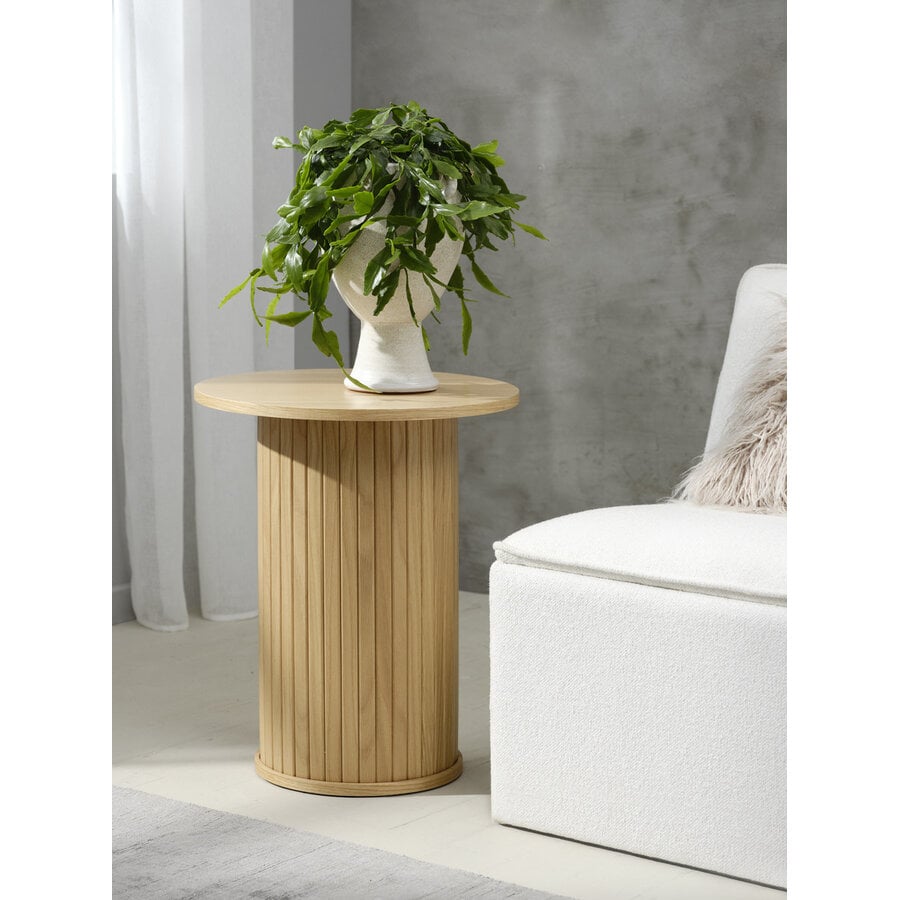 Nola Eiken Bijzettafel Rond Ø50 cm